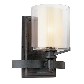 Arcadia One Light Bath and Vanity in Textured Iron by Troy Lighting