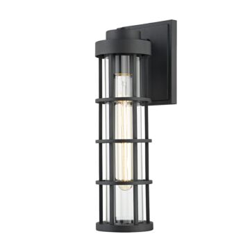 Mesa One Light Outdoor Wall Sconce in Textured Black by Troy Lighting