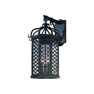 Los Olivos Three Light Wall Lantern in Textured Iron by Troy Lighting