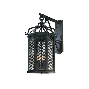 Los Olivos Four Light Wall Lantern in Textured Iron by Troy Lighting