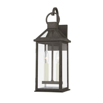 Sanders Two Light Outdoor Wall Sconce in French Iron by Troy Lighting