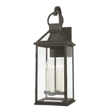 Sanders Four Light Outdoor Wall Sconce in French Iron by Troy Lighting