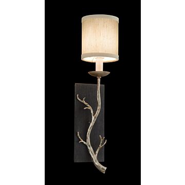 Adirondack One Light Wall Sconce in GraphiteWarm Silver Leaf by Troy Lighting