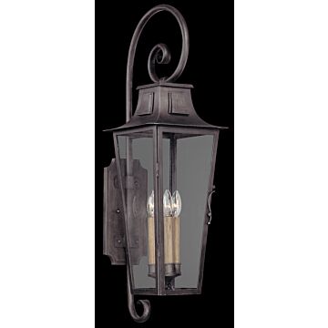 Parisian Square Four Light Wall Lantern in Aged Pewter by Troy Lighting