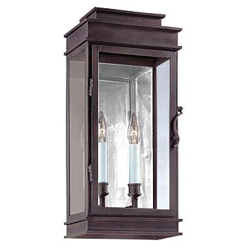 Vintage Two Light Wall Lantern in Vintage Bronze by Troy Lighting