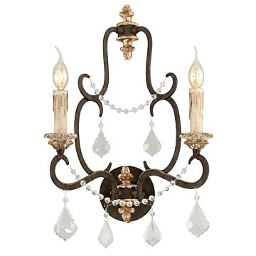 Bordeaux Two Light Wall Sconce in Parisian Bronze by Troy Lighting