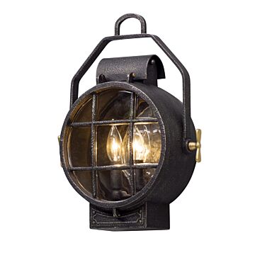 Point Lookout Two Light Wall Lantern in Aged Pewter by Troy Lighting