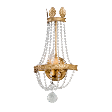 Viola One Light Wall Sconce in Vintage Gold Leaf by Troy Lighting