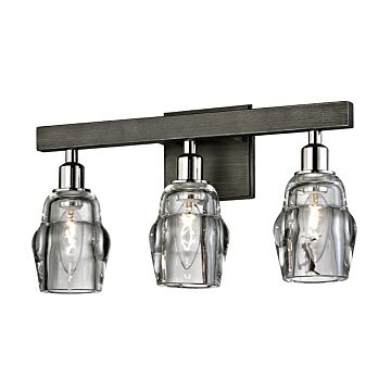 Citizen Three Light Bath And Vanity in Graphite And Polished Nickel by Troy Lighting