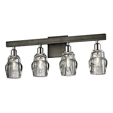 Citizen Four Light Bath and Vanity in Graphite And Polished Nickel by Troy Lighting