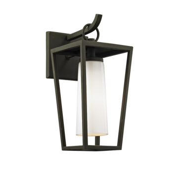 Mission Beach One Light Wall Lantern in Textured Black by Troy Lighting