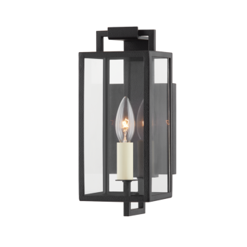 Beckham One Light Outdoor Wall Sconce in Forged Iron by Troy Lighting