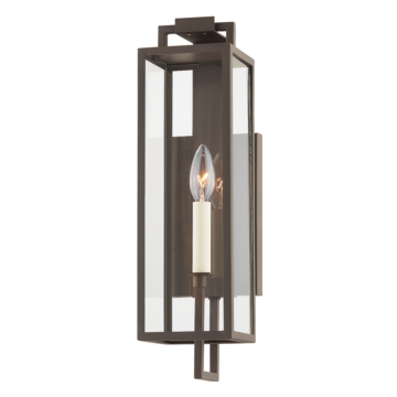Beckham One Light Outdoor Wall Sconce in Textured Bronze by Troy Lighting