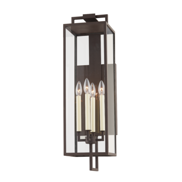 Beckham Four Light Outdoor Wall Sconce in Textured Bronze by Troy Lighting