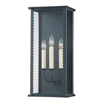 Zuma Three Light Outdoor Wall Sconce in Verdigris by Troy Lighting