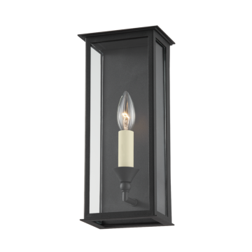 Chauncey One Light Outdoor Wall Sconce in Textured Black by Troy Lighting