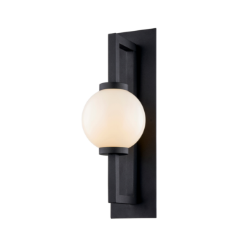 Darwin One Light Wall Sconce in Textured Black by Troy Lighting