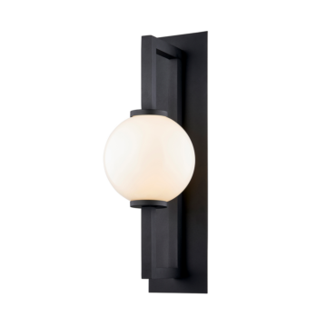 Darwin One Light Wall Sconce in Textured Black by Troy Lighting