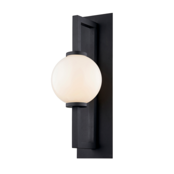 Darwin One Light Wall Sconce in Textured Black by Troy Lighting