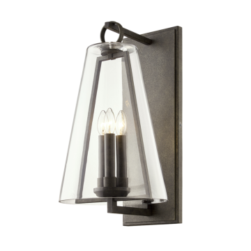 Adamson Three Light Wall Sconce in French Iron by Troy Lighting