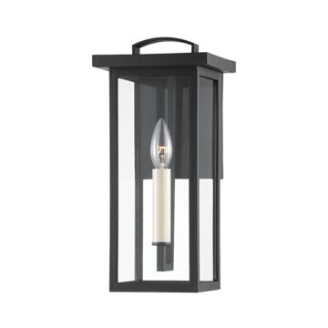 Eden One Light Outdoor Wall Sconce in Textured Black by Troy Lighting