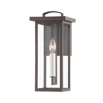 Eden One Light Outdoor Wall Sconce in Textured Bronze by Troy Lighting