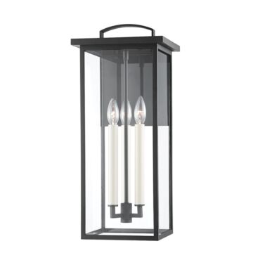 Eden Four Light Outdoor Wall Sconce in Textured Black by Troy Lighting