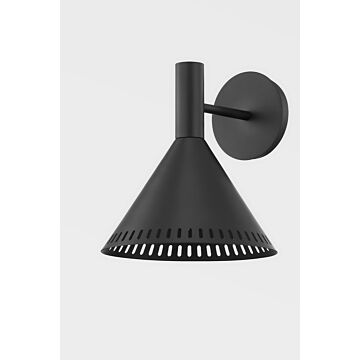 Atticus One Light Wall Sconce in Soft Black by Troy Lighting