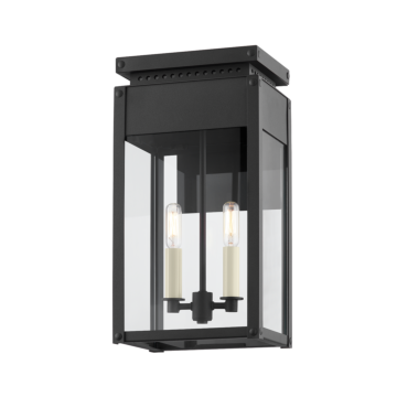 Braydan Two Light Outdoor Wall Sconce in Textured Black by Troy Lighting