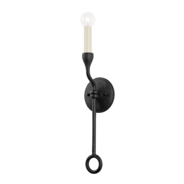 Orson One Light Wall Sconce in Black Iron by Troy Lighting
