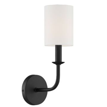 Bailey One Light Wall Sconce in Matte Black by Crystorama