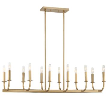 Bailey 12 Light Chandelier in Aged Brass by Crystorama