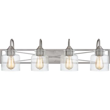 Bartley 4-Light Bathroom Vanity Light in Brushed Nickel
