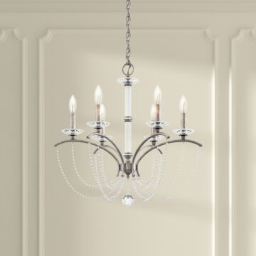 Priscilla Six Light Chandelier in Black by Schonbek