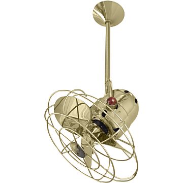 Bianca Direcional 3-Speed AC 13" Ceiling Fan in Polished Brass with Polished Brass blades