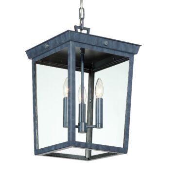 Belmont Three Light Outdoor Pendant in Graphite by Crystorama
