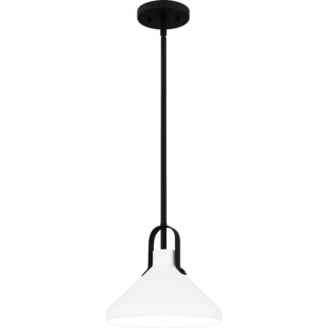 Brink One Light Pendant in Matte Black by Quoizel