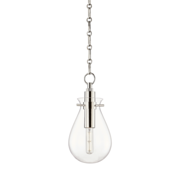 Ivy LED Pendant in Polished Nickel by Hudson Valley