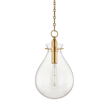 Ivy LED Pendant in Aged Brass by Hudson Valley