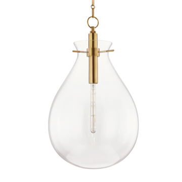 Ivy LED Pendant in Aged Brass by Hudson Valley
