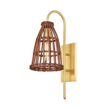 Jordan 1-Light Wall Sconce in Aged Brass