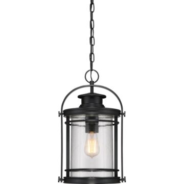 Booker One Light Mini Pendant in Mystic Black by Quoizel
