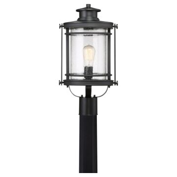 Booker One Light Outdoor Post Mount in Mystic Black by Quoizel