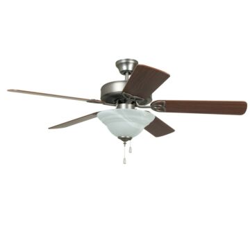 Builder Deluxe 52" 52" Ceiling Fan in Brushed Polished Nickel by Craftmade