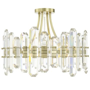 Bolton Four Light Semi Flush Mount in Aged Brass by Crystorama