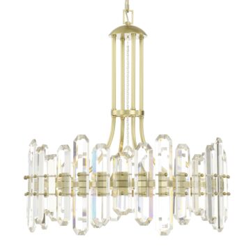Bolton Eight Light Chandelier in Aged Brass by Crystorama
