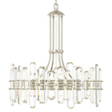 Bolton Eight Light Chandelier in Polished Nickel by Crystorama