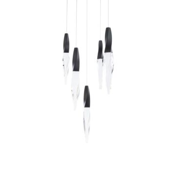 Kindjal LED Pendant in Black by Schonbek Beyond