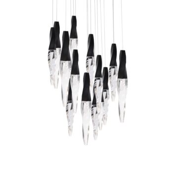 Kindjal LED Pendant in Black by Schonbek Beyond