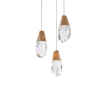 Martini LED Pendant in Aged Brass by Schonbek Beyond